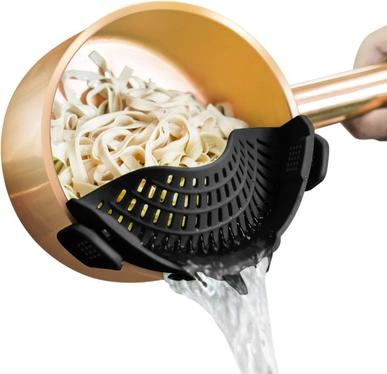 This clip-on strainer from  will be your new favorite kitchen gadget