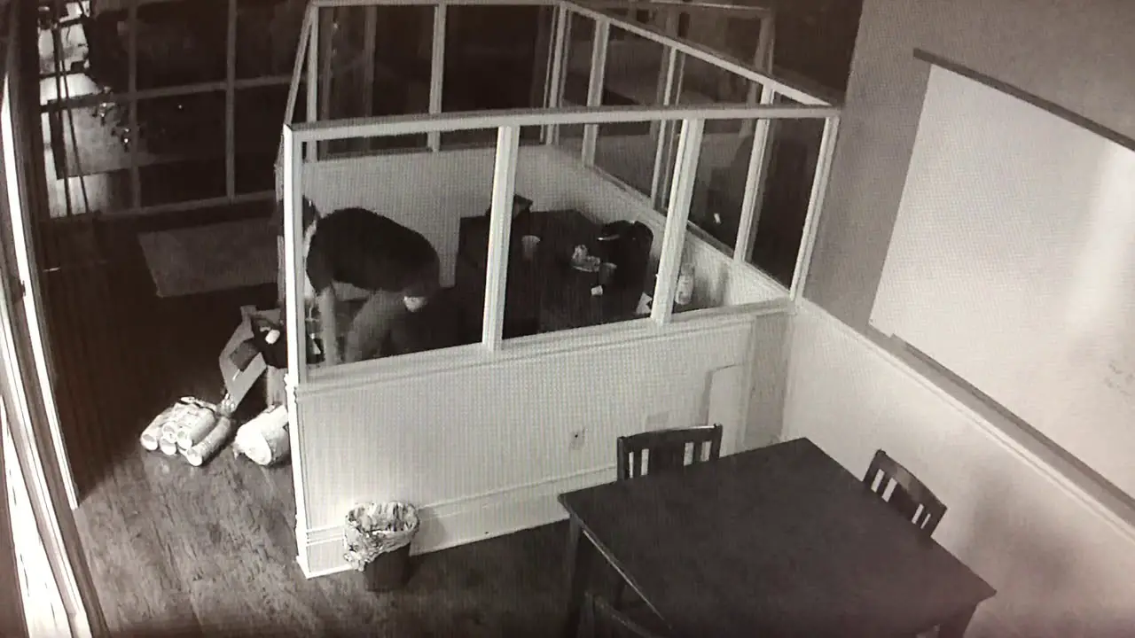 VIDEO: Georgia man tries to make coffee while burglarizing business