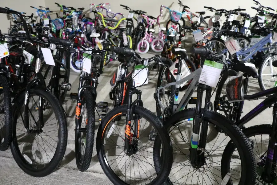 The Hall County Sheriff's office gave bicycles to more than 100 kids this Christmas