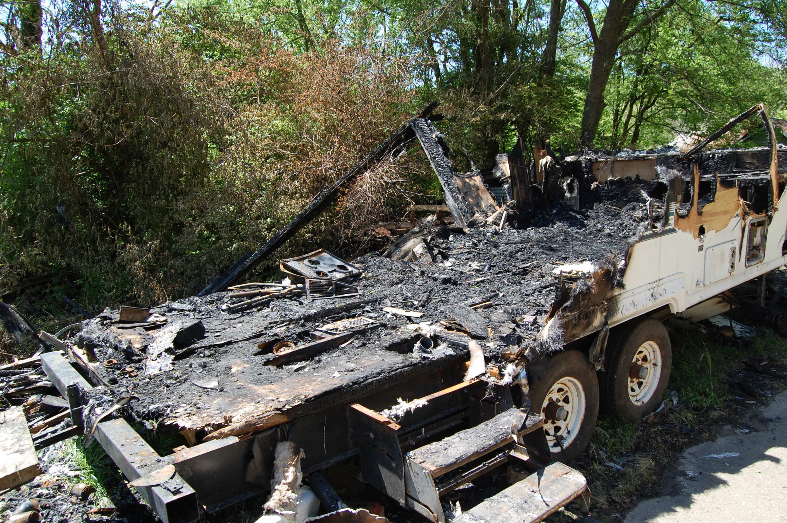 Georgia man arrested on arson charge after a camper was 'completely destroyed'