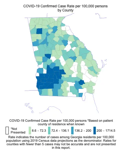 New information released by the Georgia Department of Public Health illustrates just how hard Southwest Georgia has been hit by coronavirus compared to other counties.