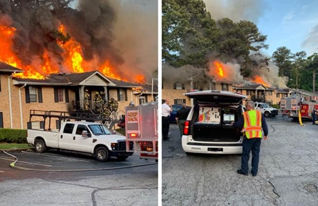 Kitchen fire ravages Norcross apartment building displacing 40 residents