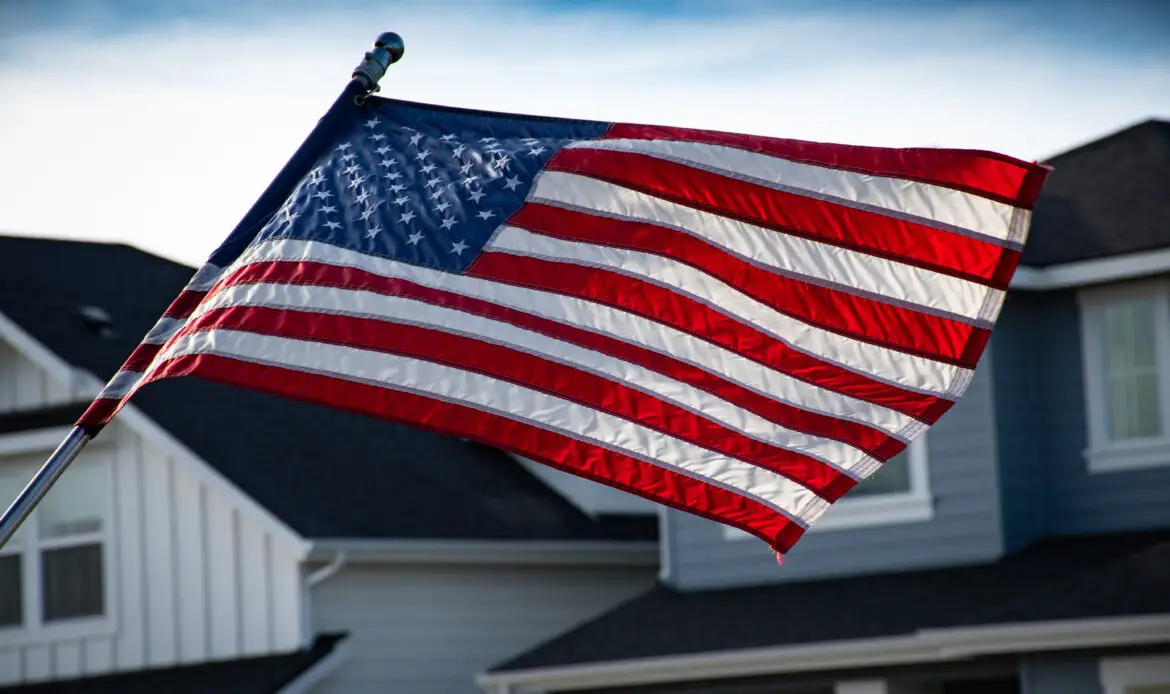 Close up photography of american flag