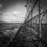 prison fence, razor ribbon, wire