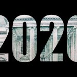 2020 Election, Money on Black Background