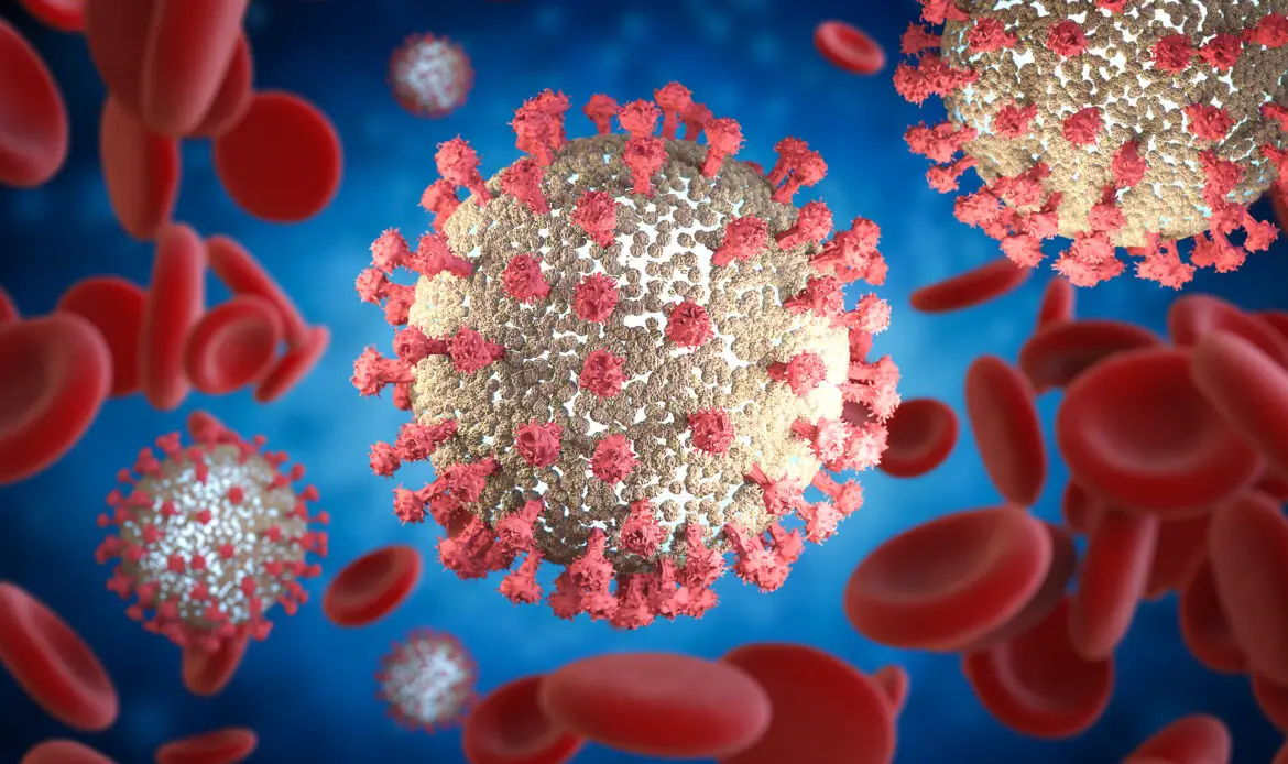 3d rendering coronavirus cell or covid-19 cell disease