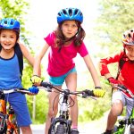 Children on bikes