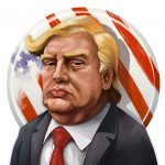 Cartoon Portrait of Donald Trump - Illustrated by Erkan Atay