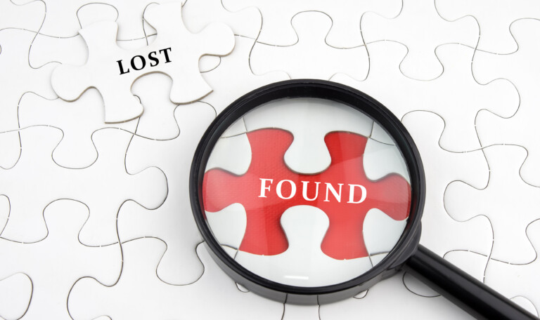Magnifying Glass On Missing Puzzle