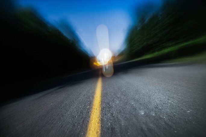 Blurry Road at Night