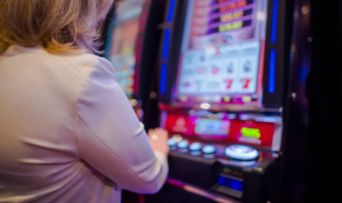 Woman Playing in the Casino