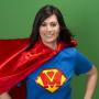 Proud Mom as Super Mother on Green Screen