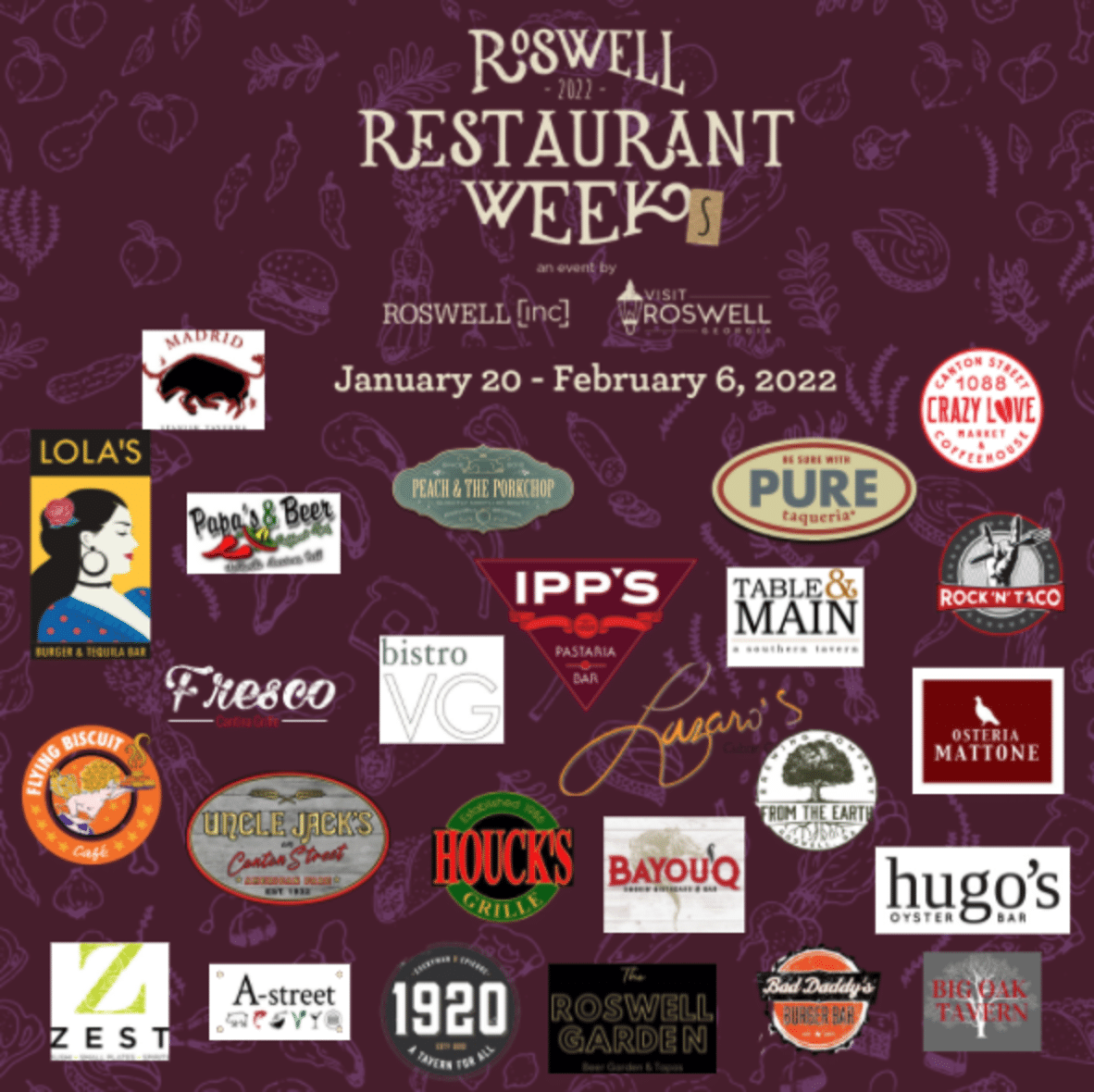 Roswell Restaurant Weeks to begin January 20