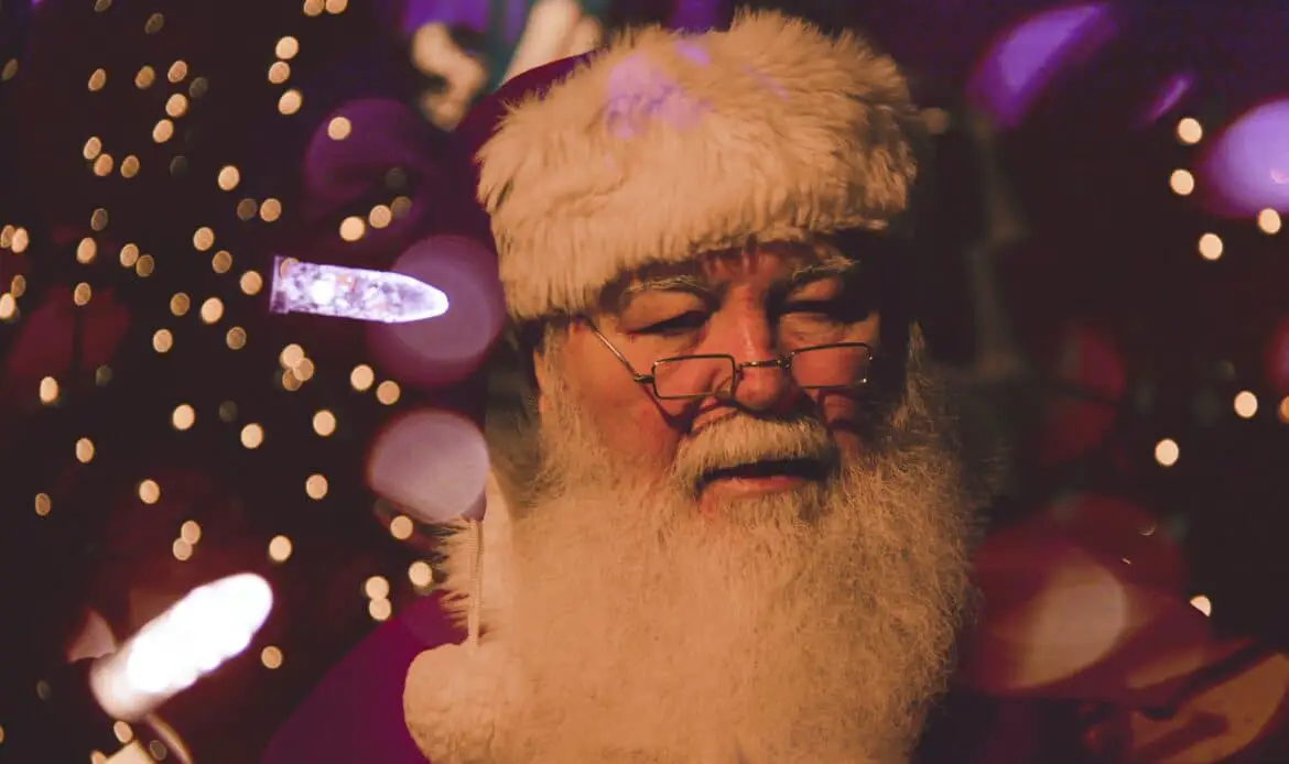 bokeh photography of Santa Claus