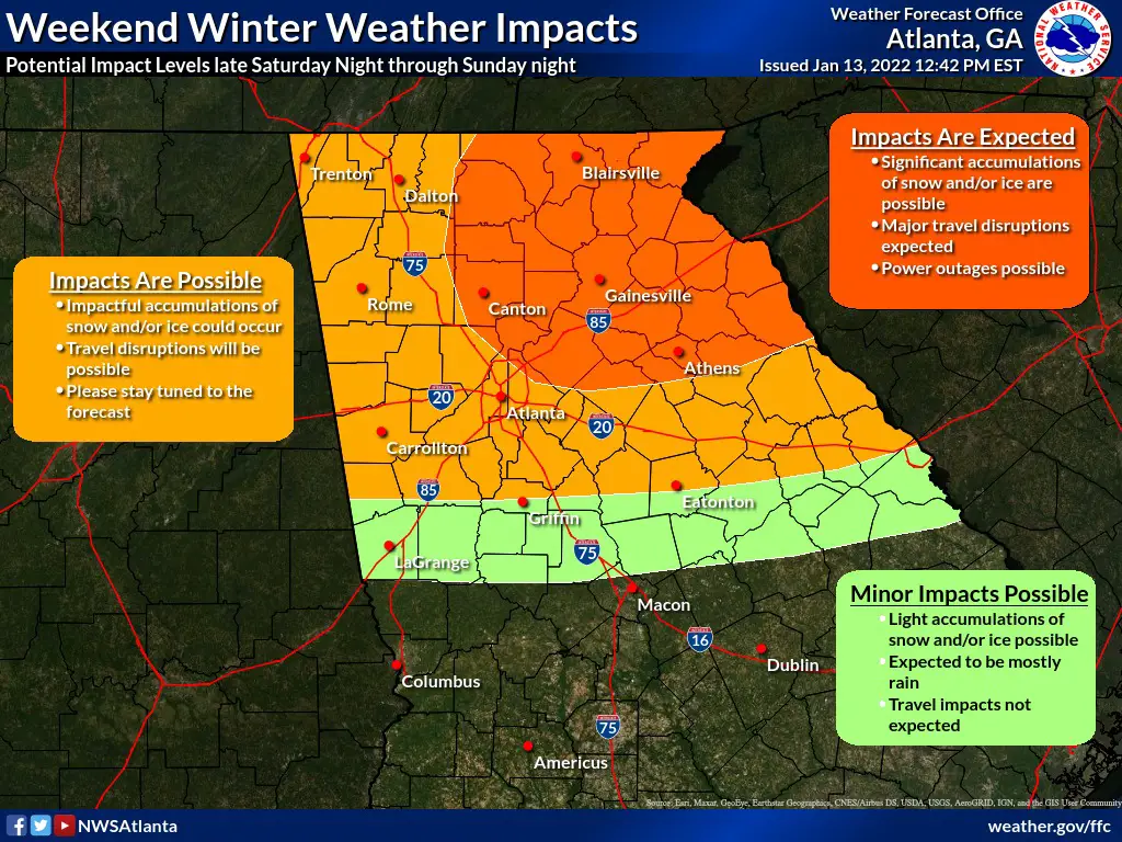 Snow Update: When will Georgia get snow and how much?