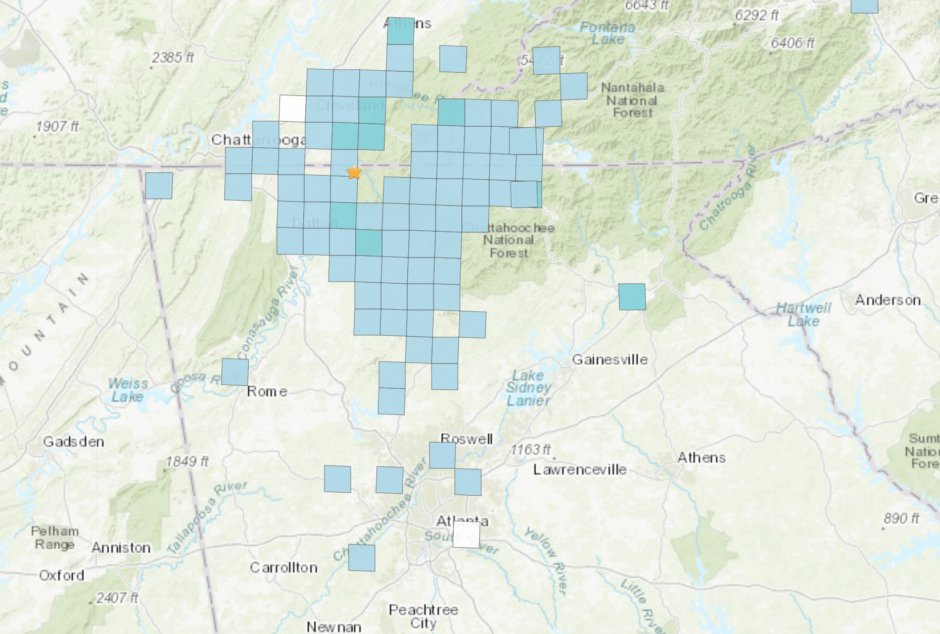 If you felt the earth move just before midnight last night, you weren't imagining it. North Georgia experienced a small earthquake at about 11:47 p.m., according to the U.S. Geological Survey.