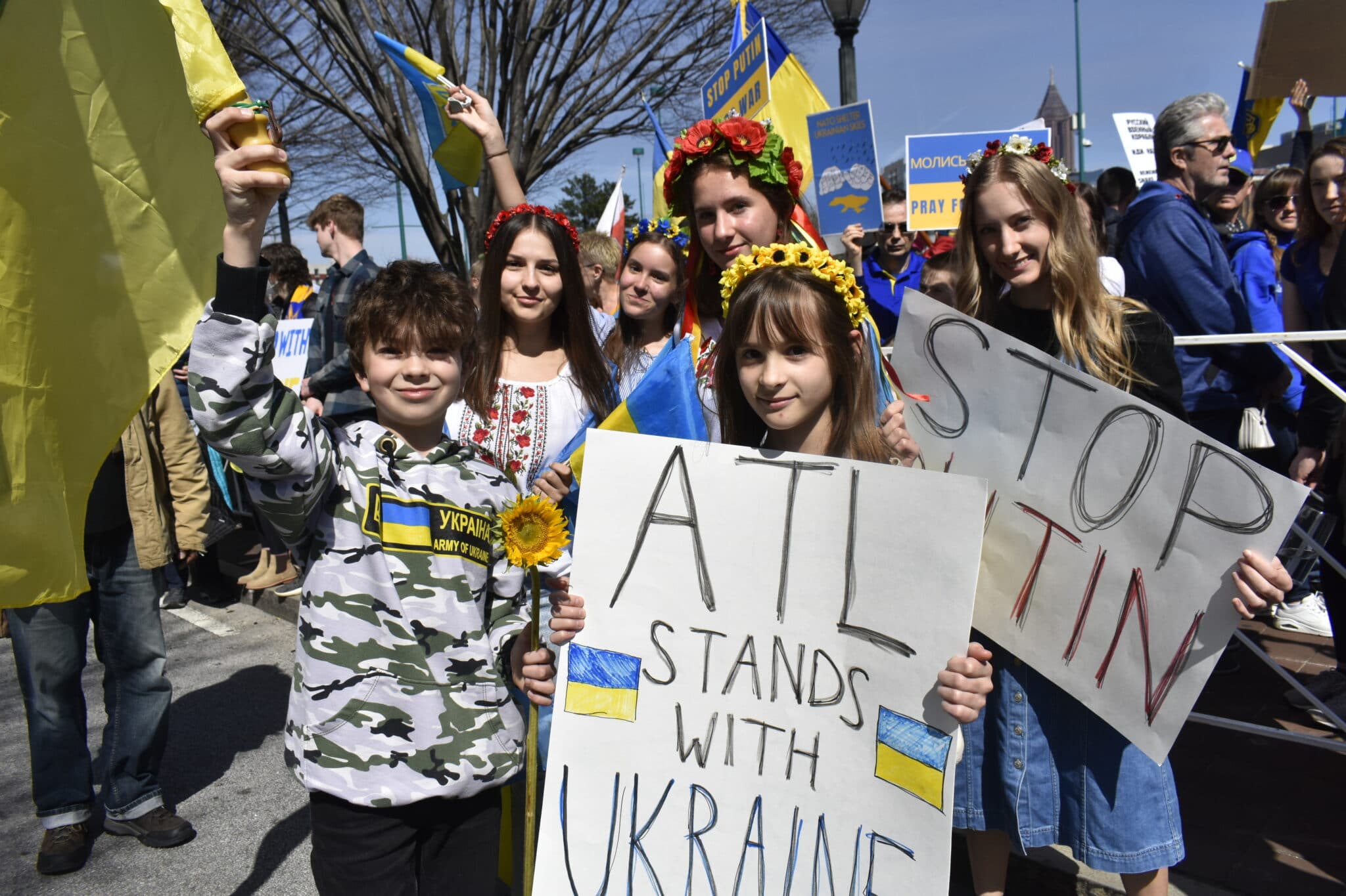 Ukrainians in Georgia speak out at Atlanta rally
