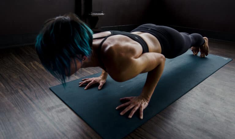 Woman doing push ups