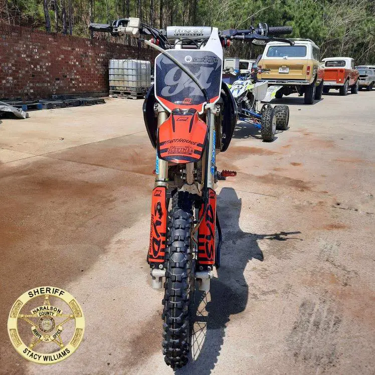 Haralson County Sheriff's Office asks for your help finding a child's stolen dirtbike