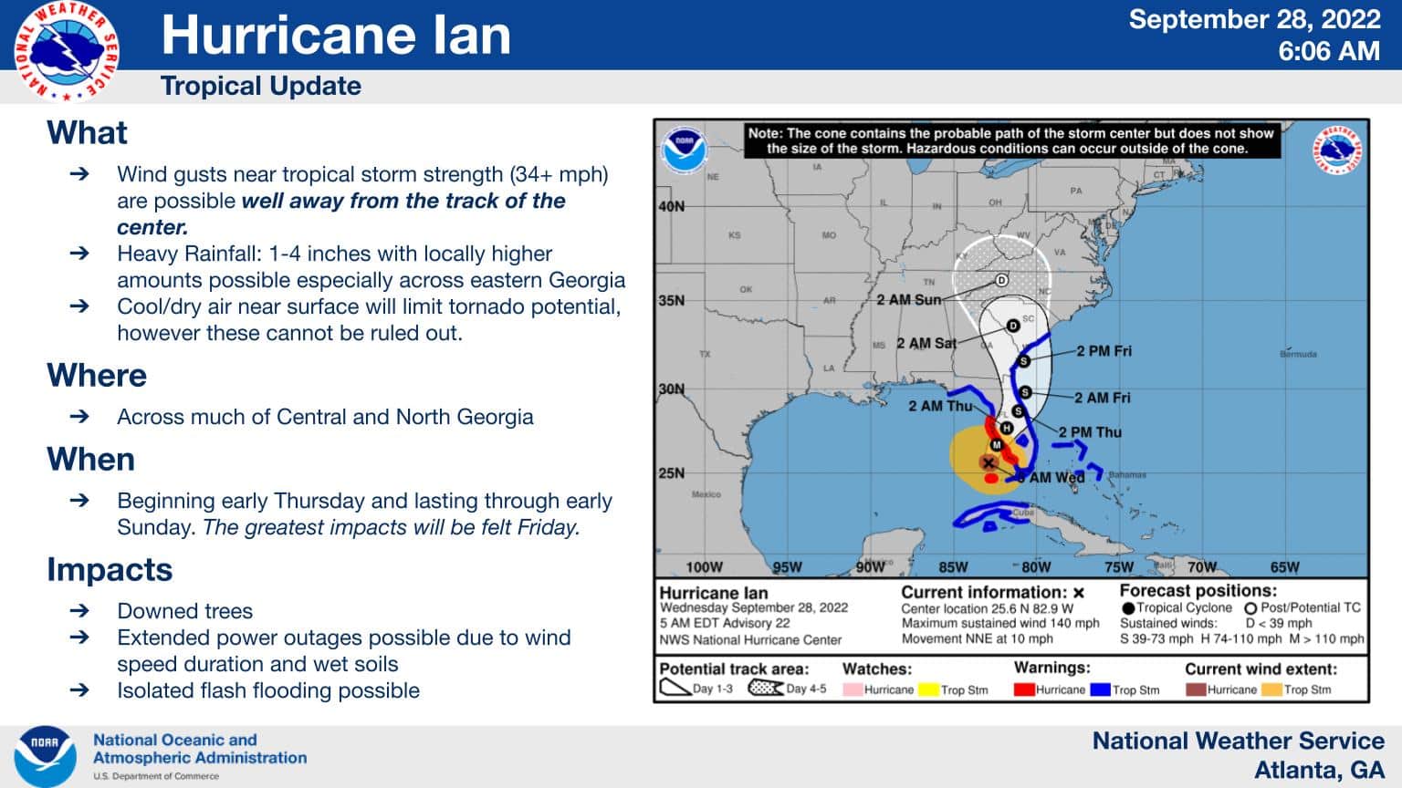 State of local emergency declared in Savannah as Hurricane Ian approaches