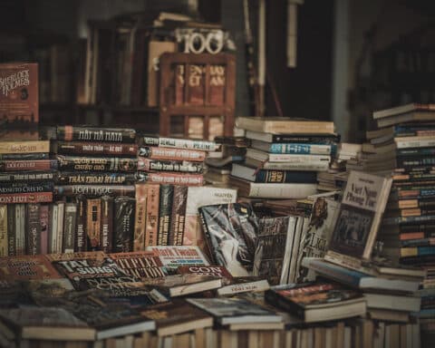 Pile of assorted novel books