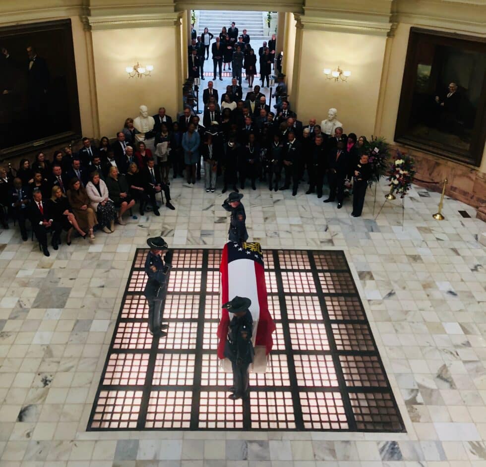 Georgia House Speaker David Ralston lies in state at Capitol