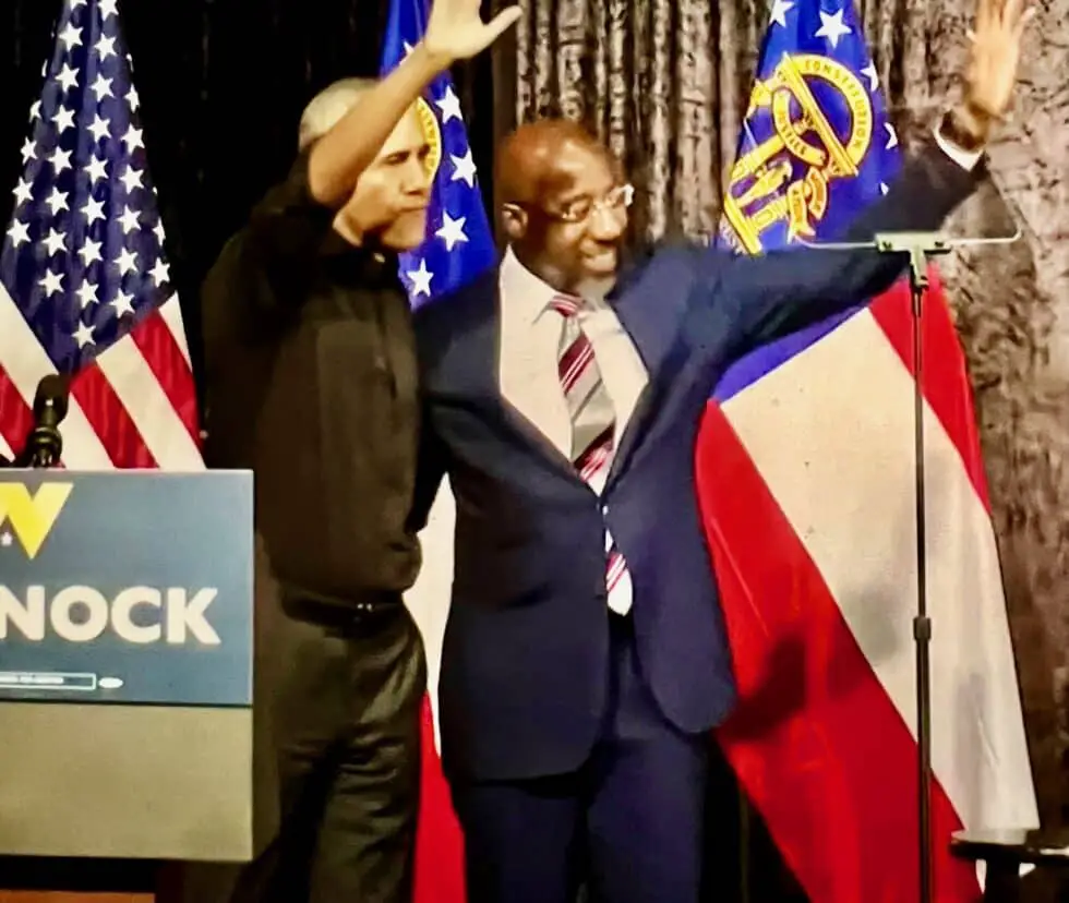 Barack Obama returns to Georgia to campaign for Raphael Warnock in senate race