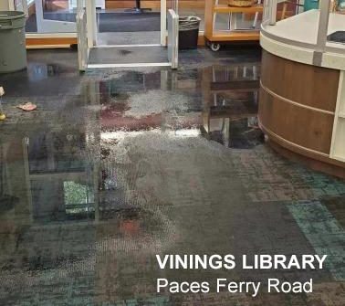 Vinings Library reopens Monday after being closed due to flooding