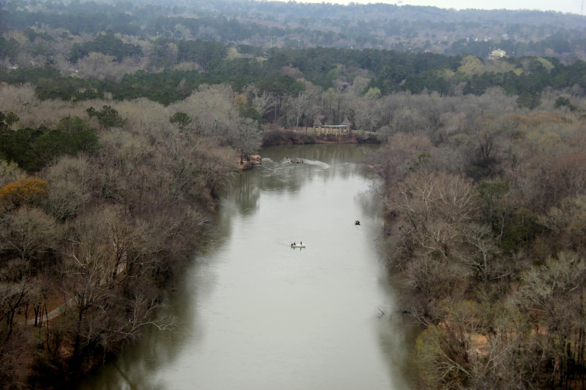 MACON -- Search efforts resumed Saturday morning for a missing swimmer at Amerson River Park on the Ocmulgee River in Macon, according to the Georgia Department of Natural Resources.