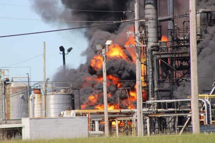 Large Fire Engulfs Pinova Plant in Brunswick