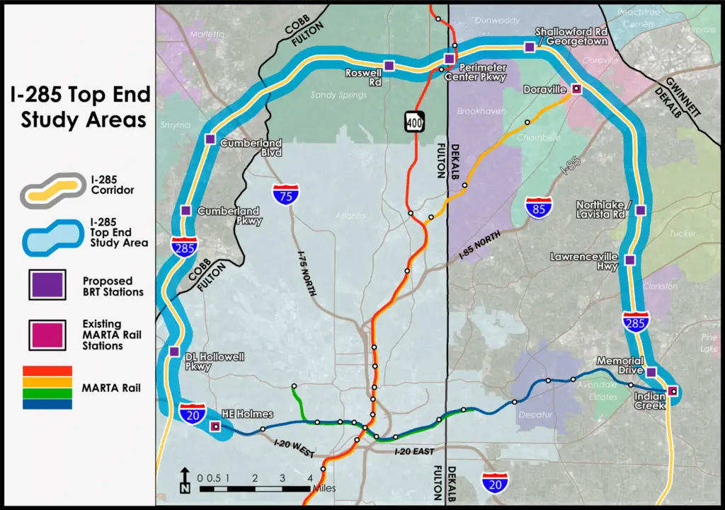 Metro Atlanta's top end is getting more rapid transit stations