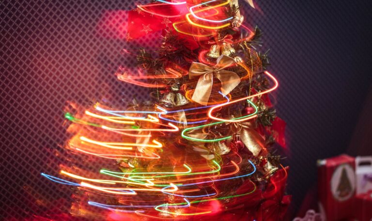 Christmas Tree With String Lights