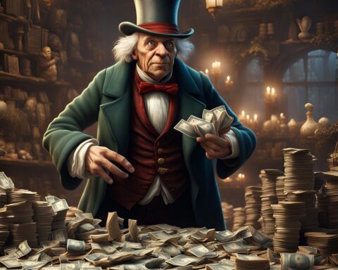ai generated, scrooge, money