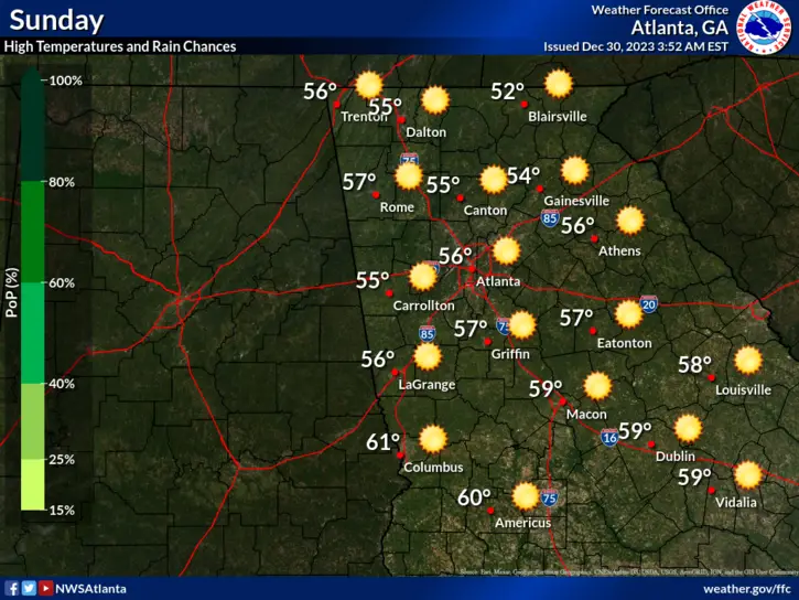 Georgia Weather Forecast: Cold and Dry Weekend Ahead