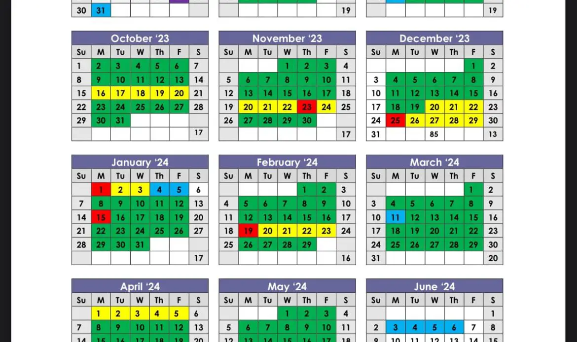 McIntosh County School Calendar 2023-2024