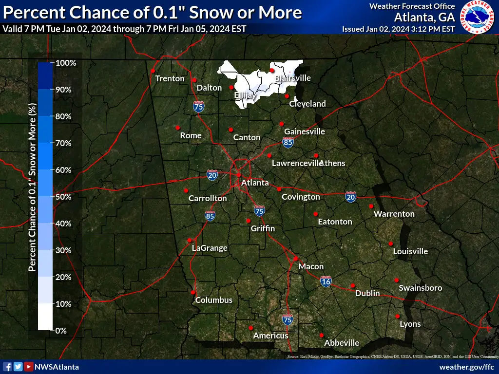 Could North Georgia See Snow Wednesday?