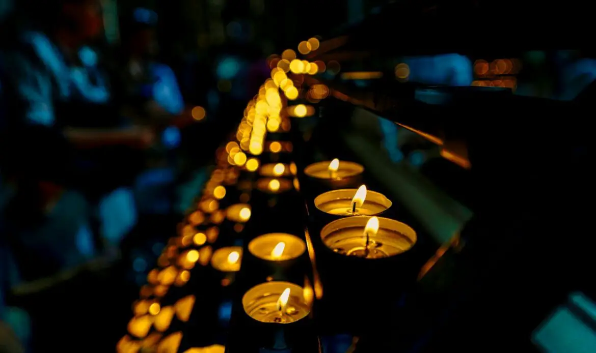 Lighted Candles in Close-up Photography