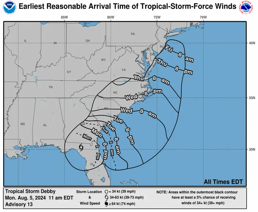 Georgia Power Mobilizes Crews as Hurricane Debby Approaches