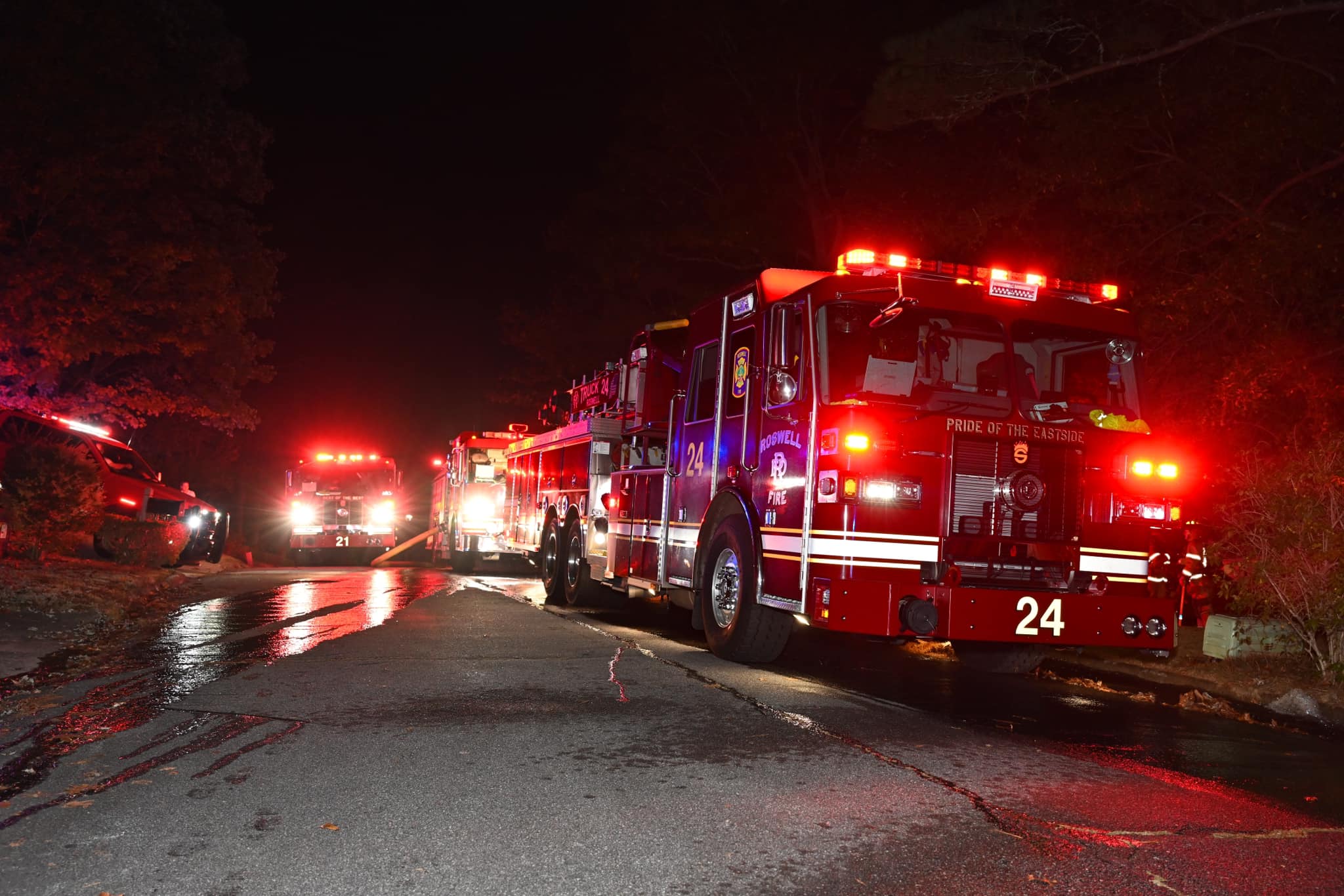 PHOTOS: House Fire on Lake Forest Way in Roswell