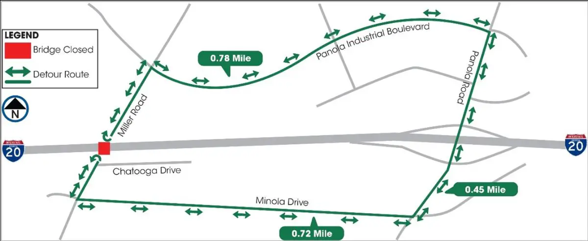 Drivers in Stonecrest and Decatur need to plan for changes. The Miller Road bridge over I-20 will close for eight months starting Tuesday, January 7.