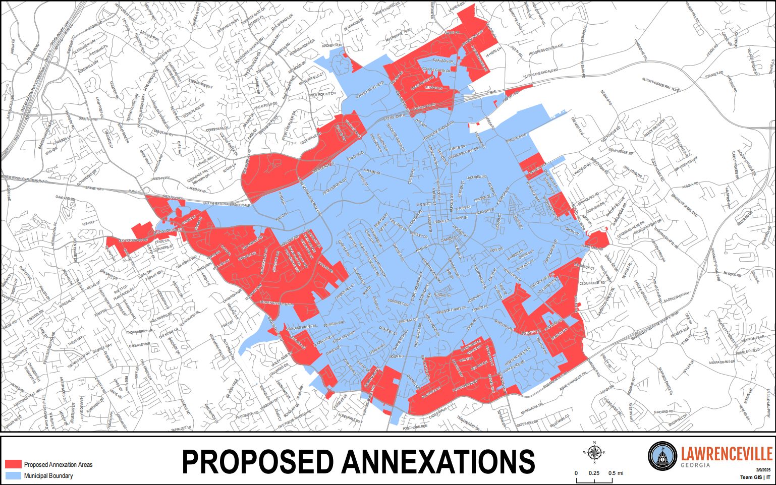 Lawrenceville leaders are considering a major expansion that could reshape the city’s future. A special City Council meeting on February 12 will focus on a resolution to extend Lawrenceville’s boundaries, adding more than 5,700 parcels of land and an estimated 19,000 new residents.