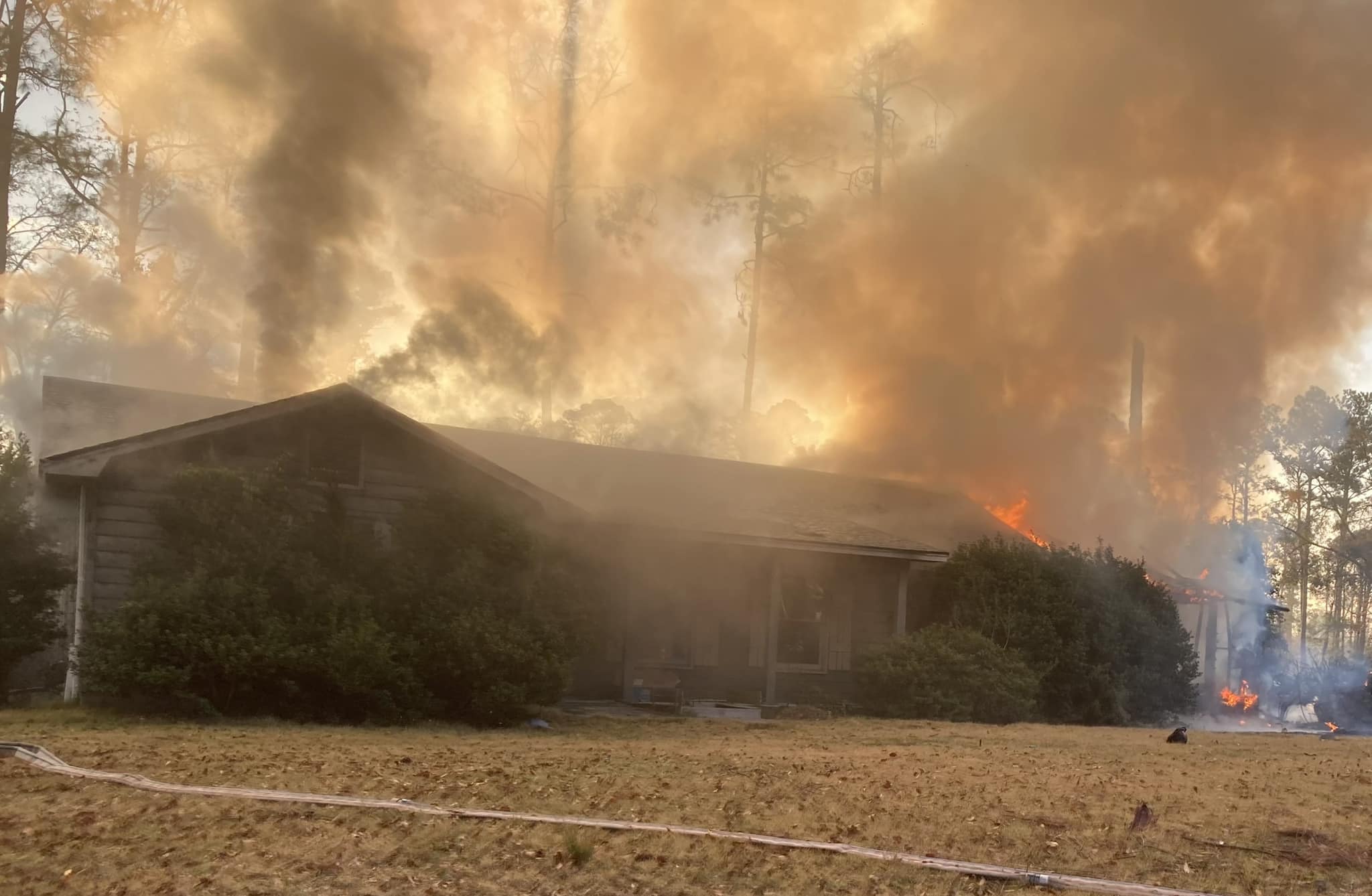 A family dog died and five people lost their home after an electrical fire tore through a Valdosta residence Thursday morning.