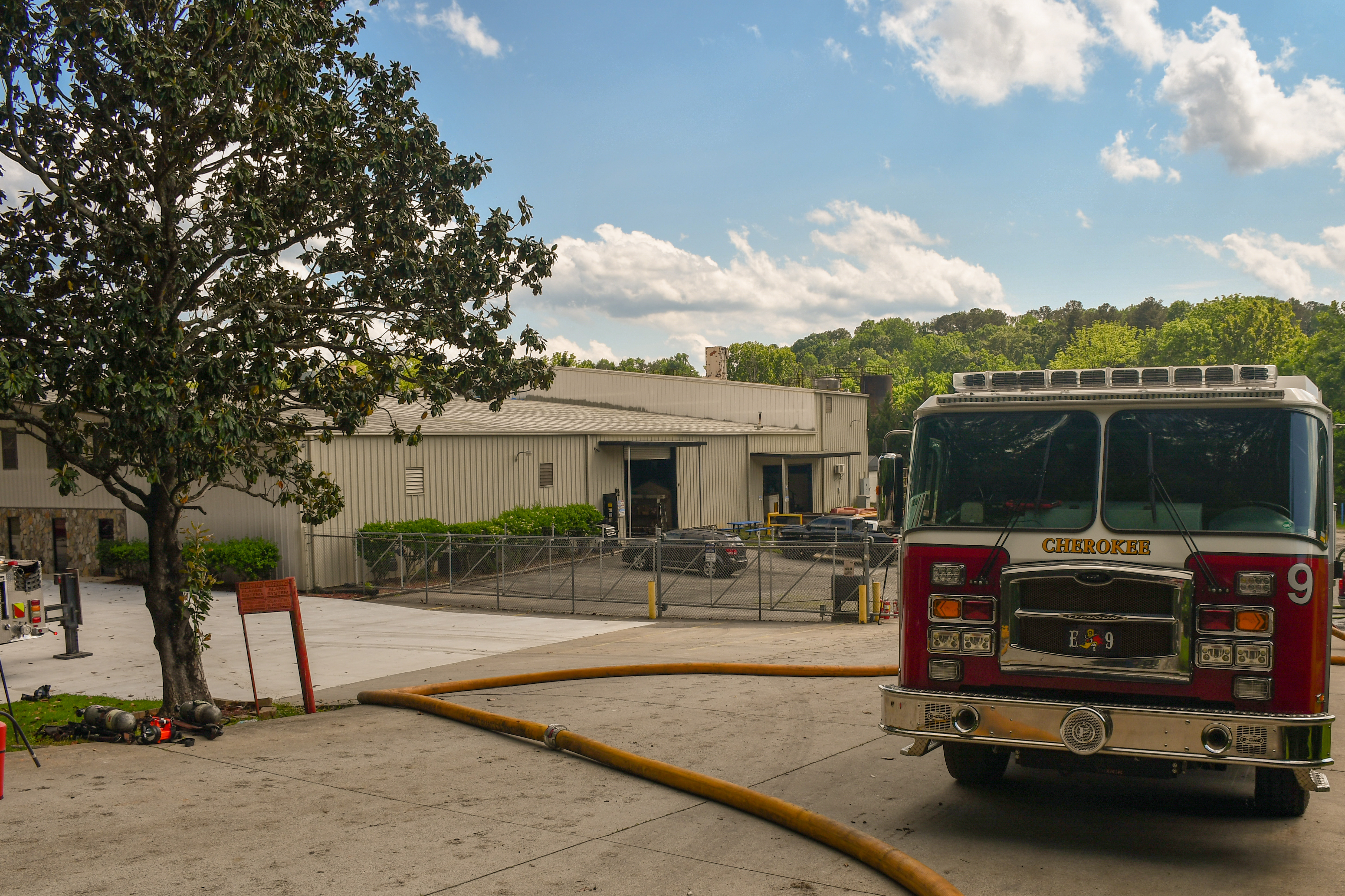 A chemical fire at a Canton factory brought emergency crews to the scene yesterday. Firefighters worked for several hours at thte Isotec International Facility on Longview Street in Canton to control the blaze, with one minor injury reported.