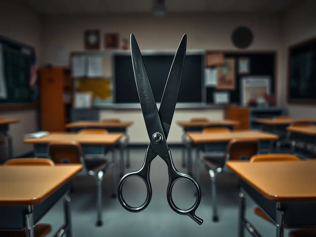 A Wilkinson County Middle School teacher faces serious charges after allegedly threatening a child with scissors in a classroom incident.