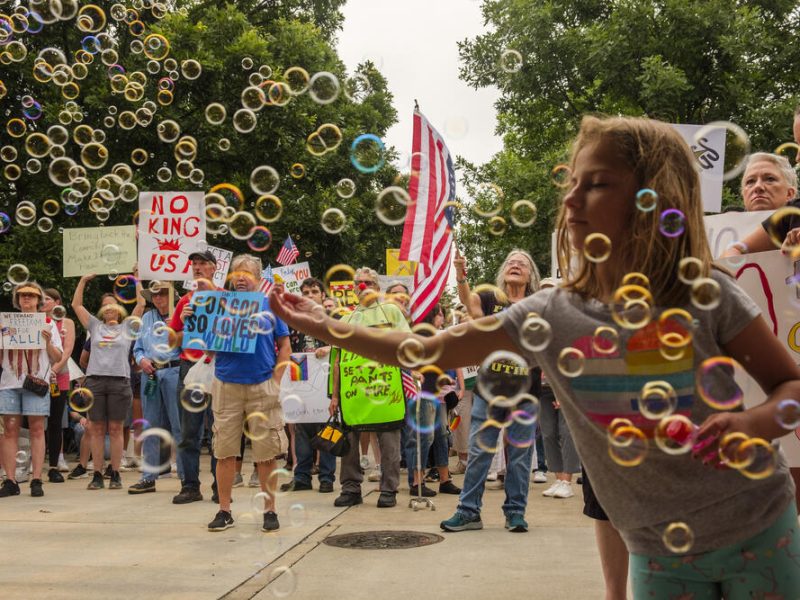 The "No Kings" Day of Defiance was led by the 50501 Movement in protest of the federal immigration raids where the deployment of National Guard in cities, including Los Angeles, upset protesters.