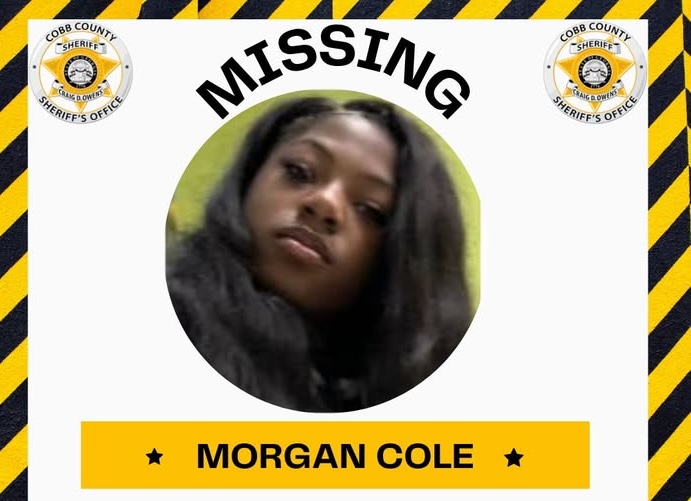 A 15-year-old girl from Powder Springs has been reported missing, according to Cobb County authorities. Morgan Cole was last seen around midnight on May 28, 2025, wearing a black jogging suit and white shoes.