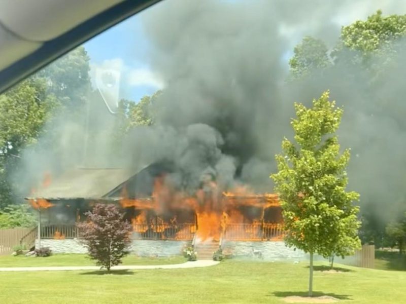 The Details: Cherokee County firefighters rushed to a home on Smith Road near Land Road after receiving emergency calls about a structure fire. When crews arrived, they found flames already engulfing the front portion of the residence.