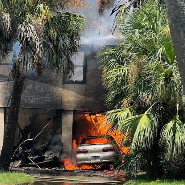 A Tybee Island resident was forced to jump from a second-story window to escape a house fire that broke out today on 7th Avenue.