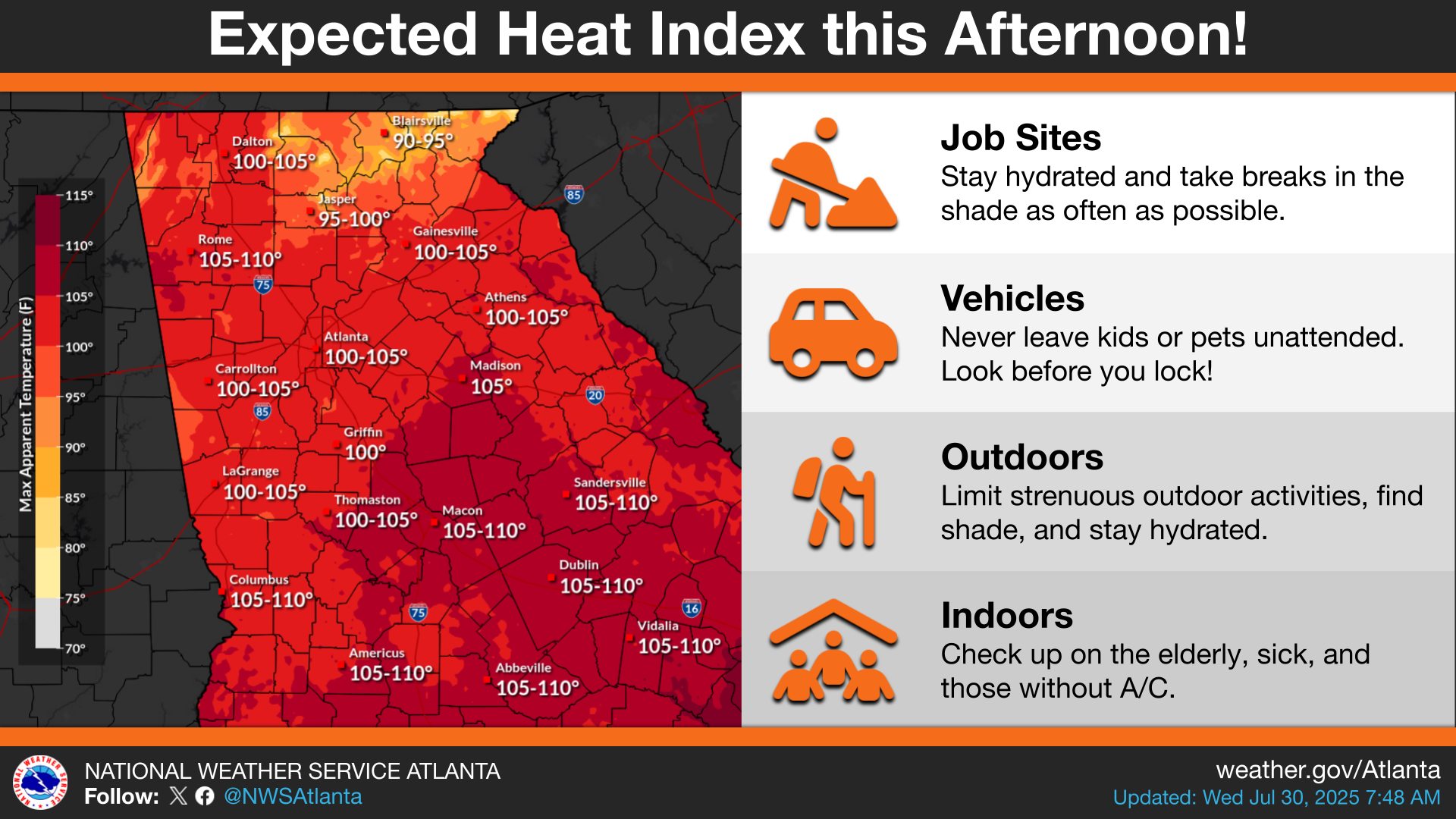 Scorching Heat Index Brings Dangerous Conditions Across Georgia