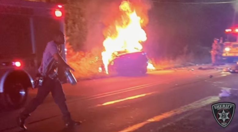 A 28-year-old woman died Saturday after an early morning head-on crash in Macon when her car crossed into oncoming traffic.